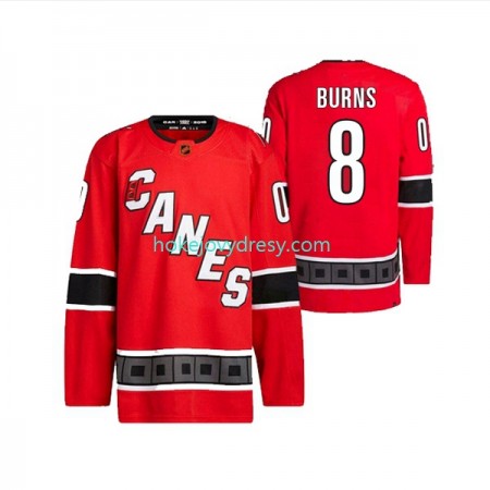 Pánské Hokejový Dres Carolina Hurricanes Brent Burns 8 Adidas 2022-2023 Reverse Retro Červené Authentic